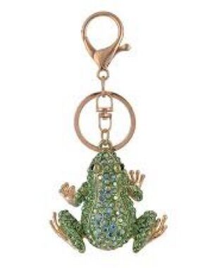 New Emberly Green Stone Frog Keychain Bag Charm